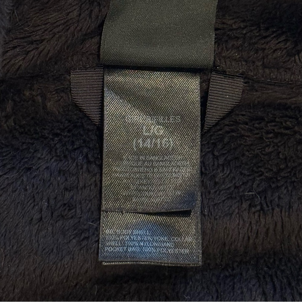 The North Face Retro Denali Jacket Girls Large 14 16 High Pile Fleece Black Fall - Picture 5 of 8